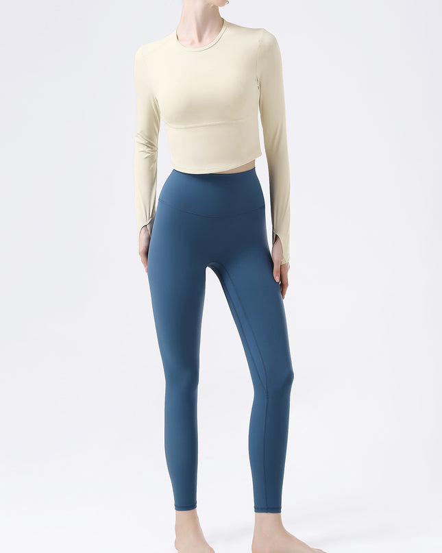 Round Neck Long Sleeve Active T-Shirt