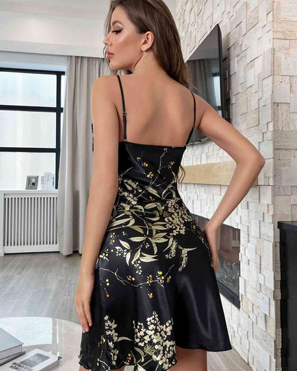 Sleeveless Printed Mini Nightgown