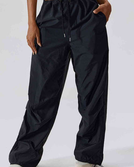Long Loose Fit Pocketed Sports Pants