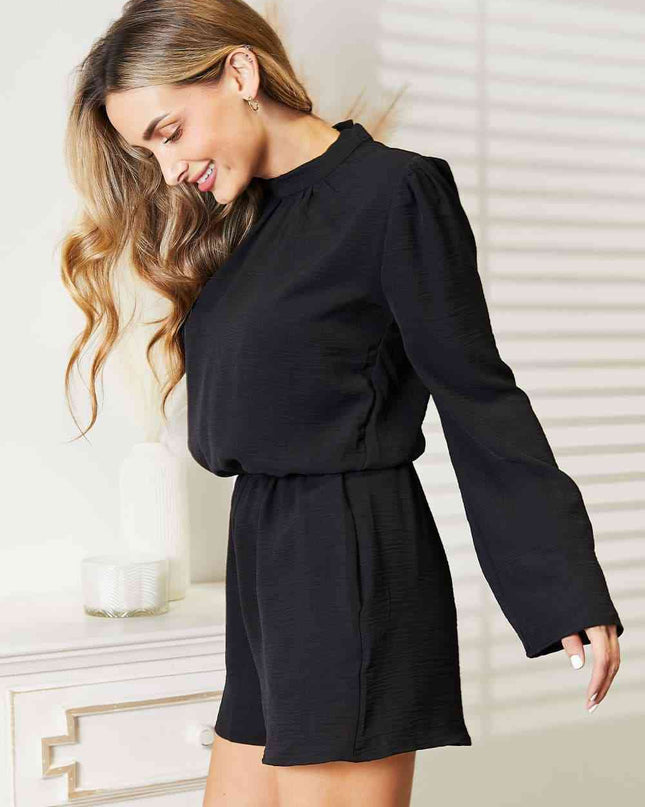 Culture Code Full Size Open Back Romper with Pockets