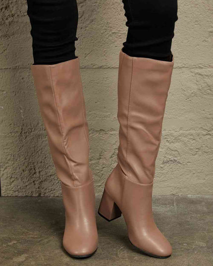 East Lion Corp Block Heel Knee High Boots