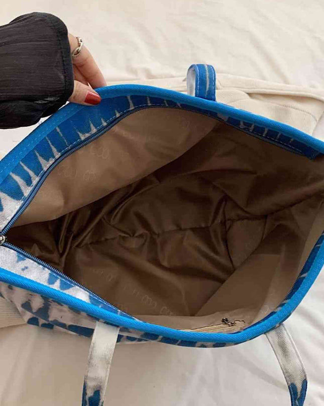 Printed PU Leather Tote Bag