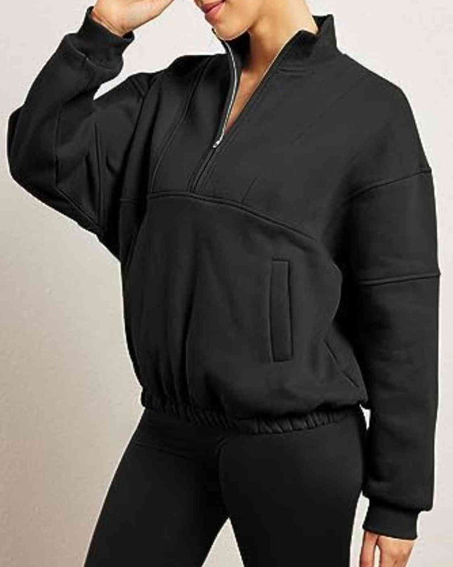 Half-Zip Long Sleeve Sweatshirt
