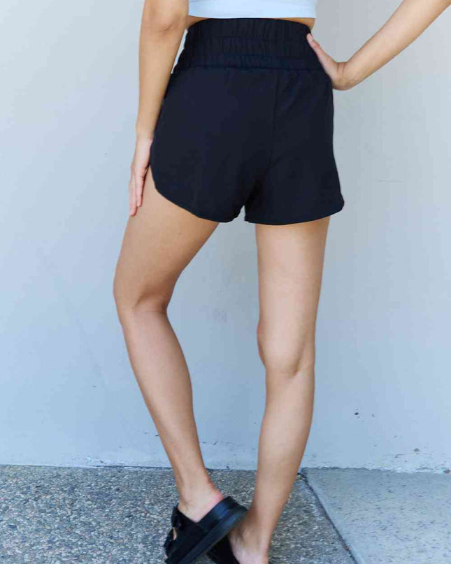 Ninexis Stay Active High Waistband Active Shorts in Black