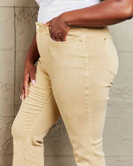 Judy Blue Cailin Full Size Mid Rise Garment Dyed Bootcut Jeans