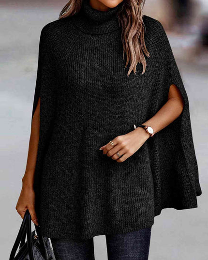 Turtleneck Dolman Sleeve Poncho
