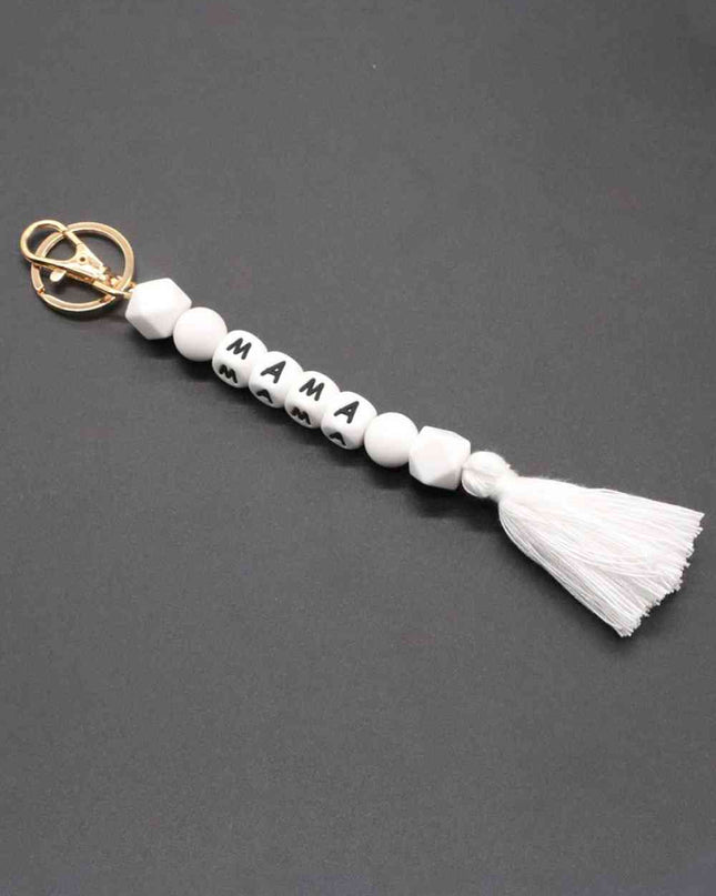 Assorted 2-Pack Mama Beaded Tassel Keychain