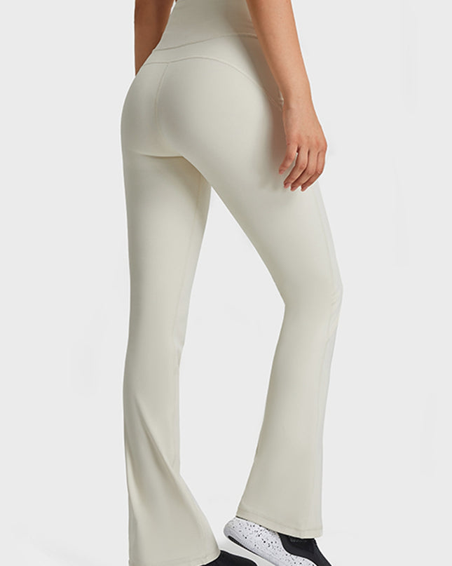 Elastic Waist Flare Yoga Pants