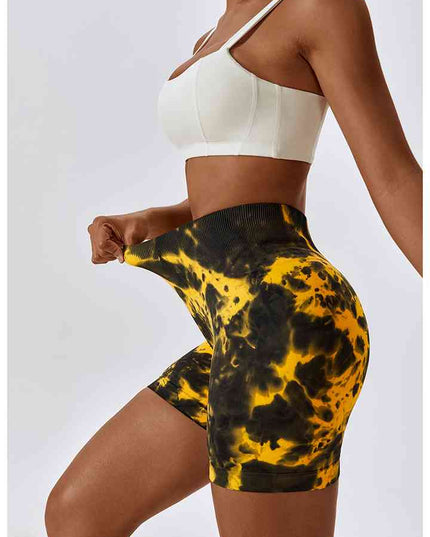Tie Dye Wide Waistband Sports Shorts