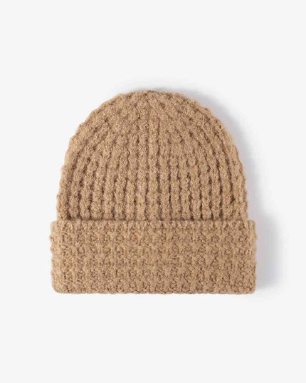 Waffle-Knit Cuff Beanie