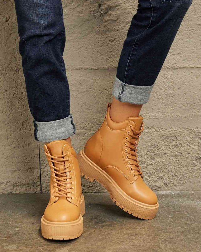 East Lion Corp Platform Combat Boots