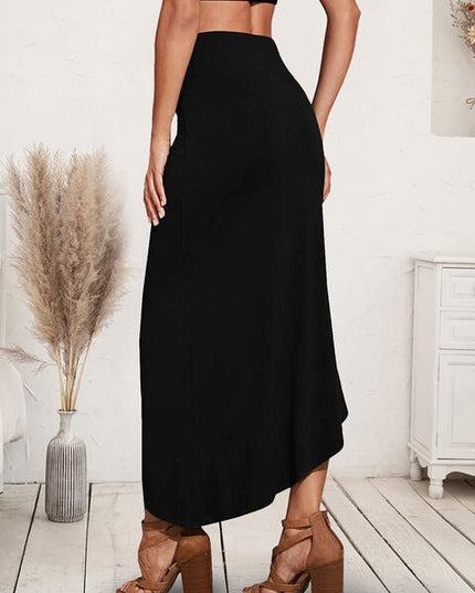 Twist Detail Split Skirt