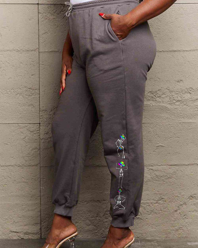 Simply Love Full Size SKELETON Graphic Sweatpants