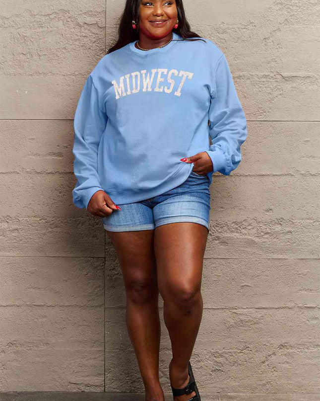 Simply Love Full Size MIDWEST Graphic Sweatshirt