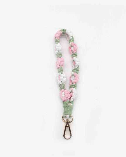 Assorted 4-Piece Macrame Flower Keychain