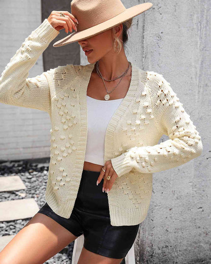 Open Front Long Sleeve Cardigan