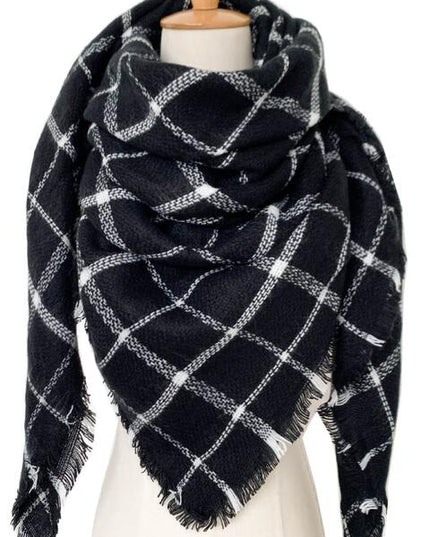 Plaid Imitation Cashmere Scarf