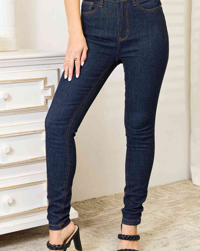Judy Blue Full Size High Waist Pocket Embroidered Skinny Jeans