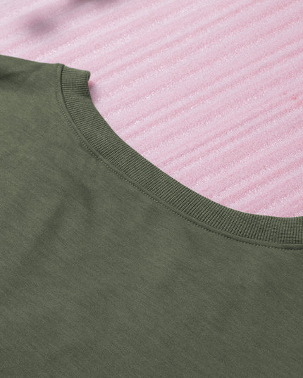 Button Detail Curved Hem Top