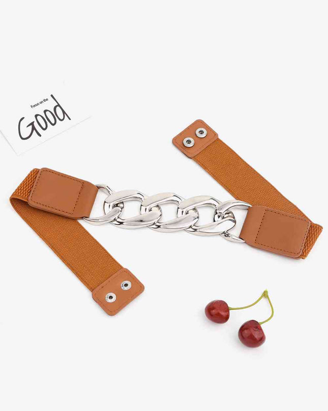 Chain Detail Elastic Belt