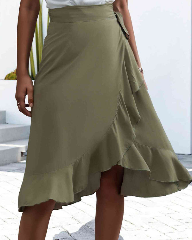 Tied Ruffled Skirt