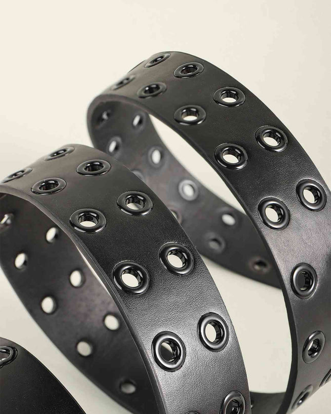Grommet PU Leather Belt