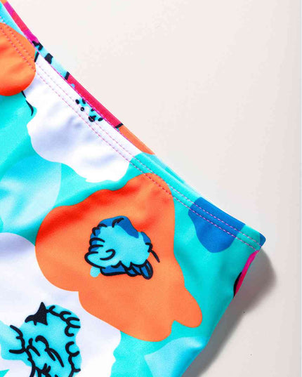 Cropped Swim Top and Floral Bottoms Set