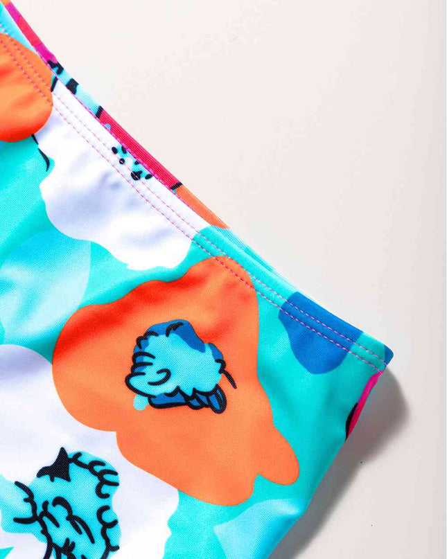 Cropped Swim Top and Floral Bottoms Set