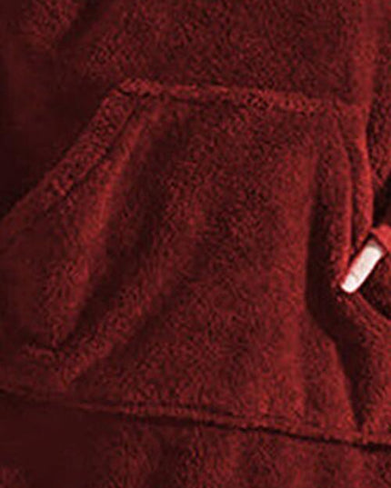 Long Sleeve Pocketed Hooded Lounge Top