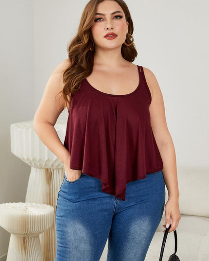 Plus Size Double-Strap Scoop Neck Cami