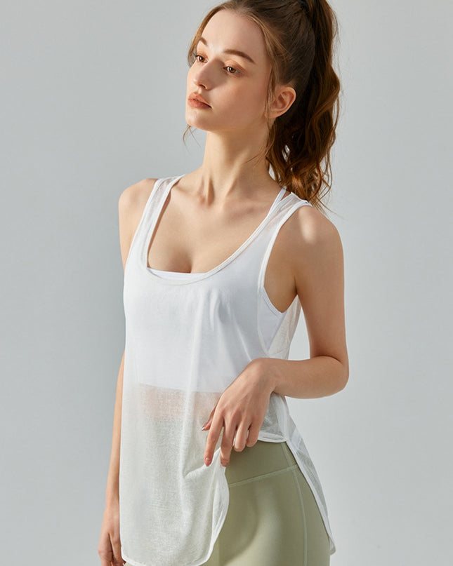 Scoop Neck Sports Tank Top
