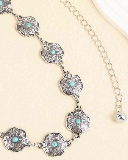 Vintage Turquoise Alloy Belt