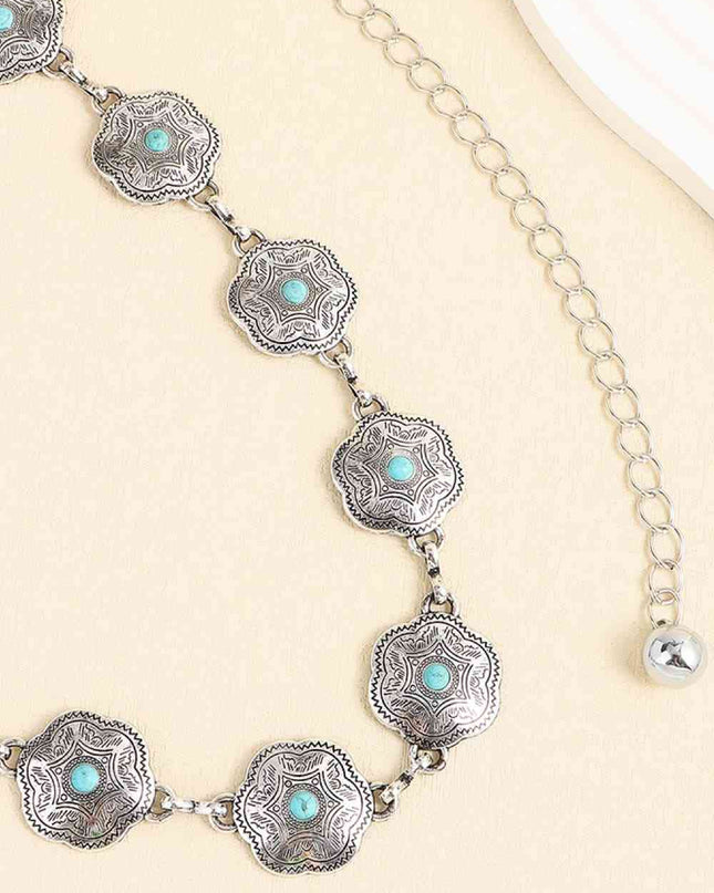 Vintage Turquoise Alloy Belt