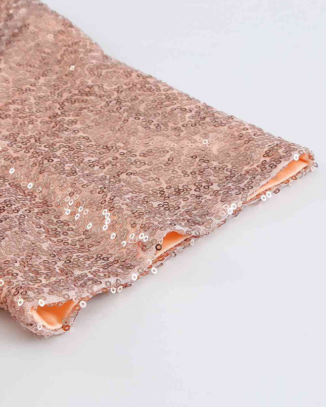 Plus Size Sequined Spliced Maxi Dress