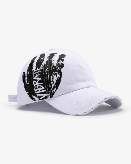 VIBRA Graphic Distressed Adjustable Baseball Cap