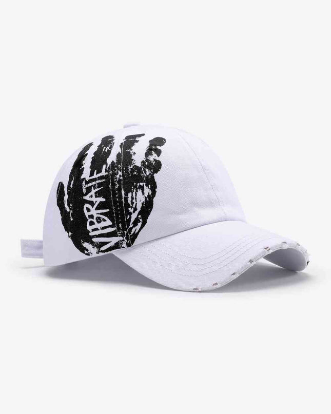 VIBRA Graphic Distressed Adjustable Baseball Cap