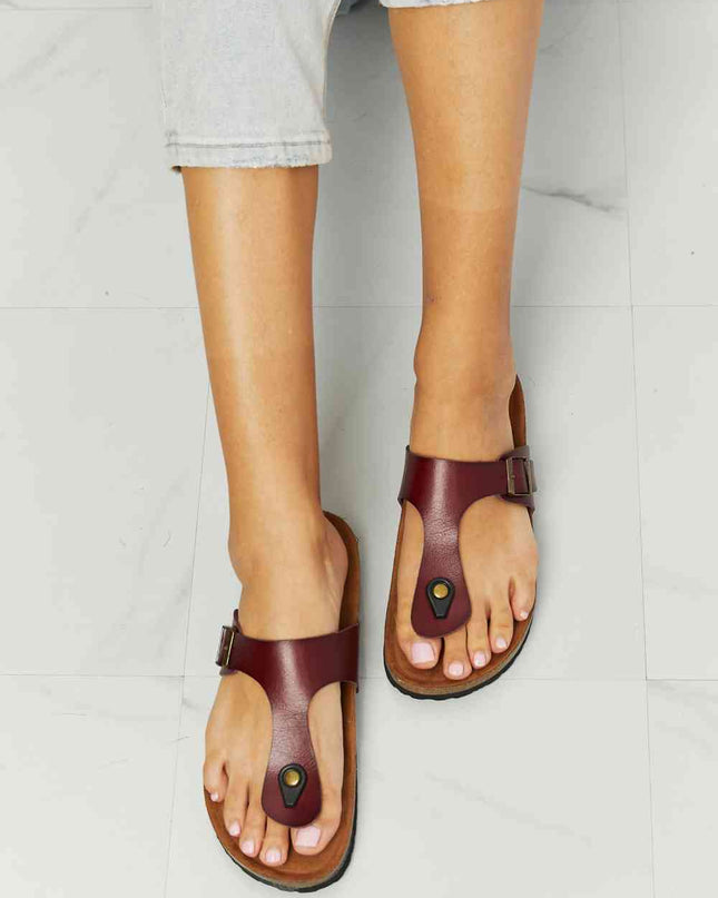MMShoes Drift Away T-Strap Flip-Flop in Brown