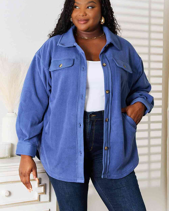 Heimish Cozy Girl Full Size Button Down Shacket