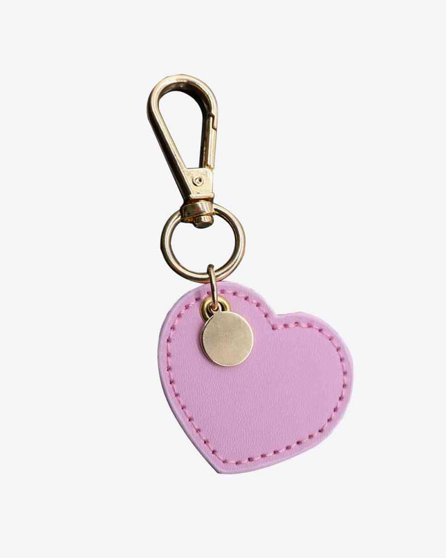 Assorted 4-Pack Heart Shape PU Leather Keychain