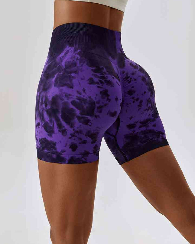 Tie Dye Wide Waistband Sports Shorts
