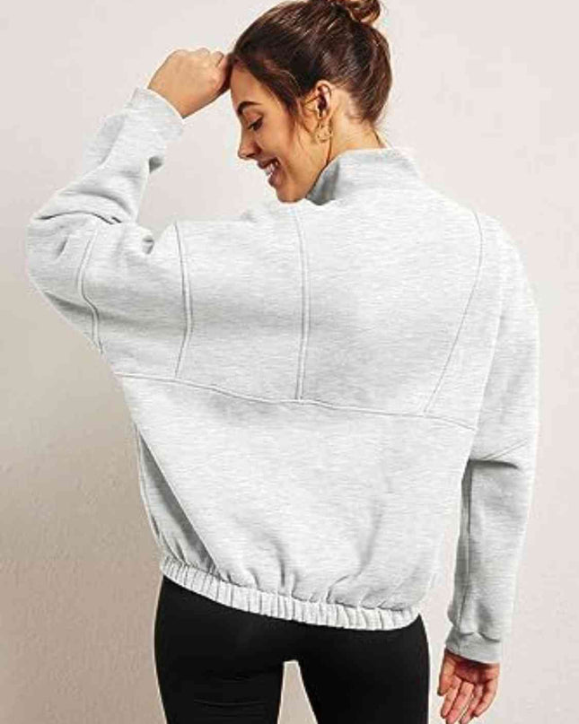 Half-Zip Long Sleeve Sweatshirt
