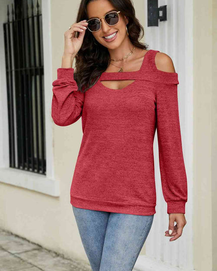 Cutout Cold-Shoulder Top