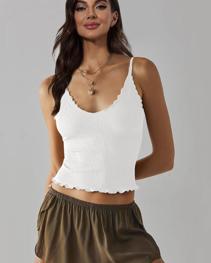 Lettuce Hem Ribbed Cami