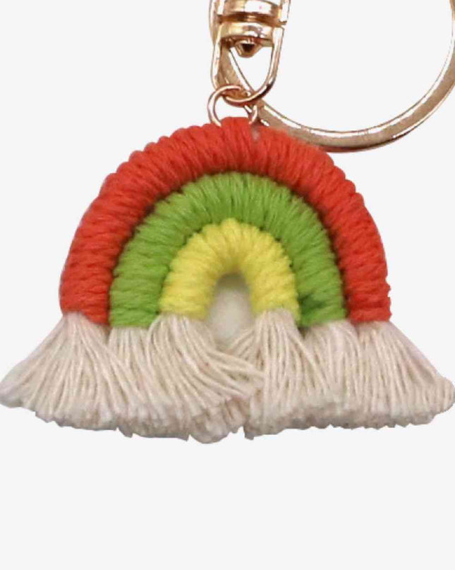 Assorted 4-Pack Rainbow Fringe Keychain