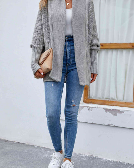 Open Front Long Sleeve Cardigan