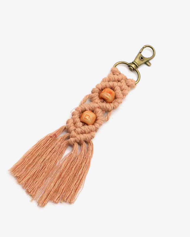 Assorted 4-Pack Handmade Macrame Fringe Keychain