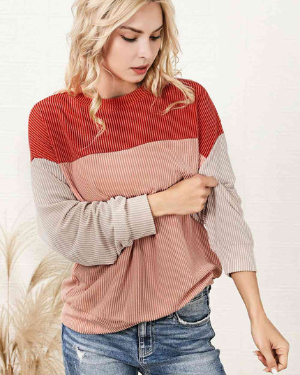 Color Block Dropped Shoulder T-Shirt