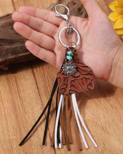 Turquoise Fringe Detail Key Chain