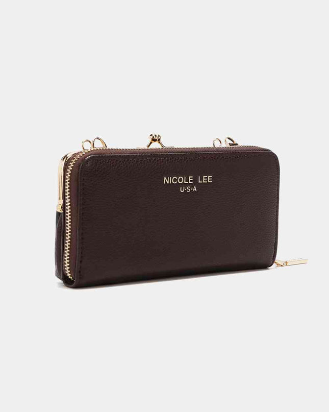 Nicole Lee USA Signature Kiss Lock Crossbody Wallet