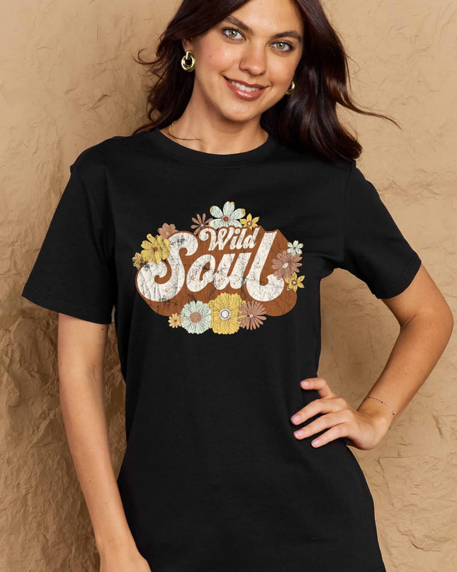 Simply Love Full Size WILD SOUL Graphic Cotton T-Shirt